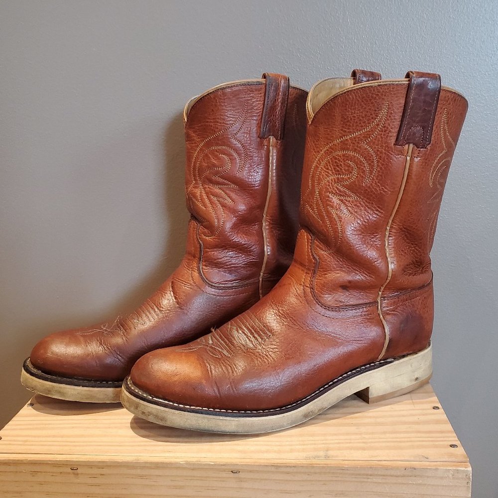 Handmade leather western boots